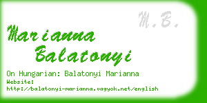 marianna balatonyi business card